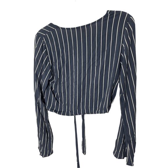 NWT Pacsun LA Hearts Long Sleeve Crop Top Small Sailor Nautical Stripe Kidcore - Picture 5 of 6